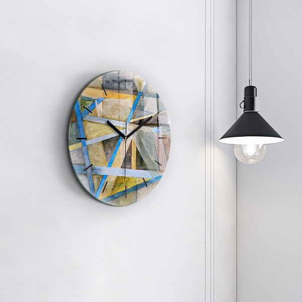 Round glass clock Impressionist painting