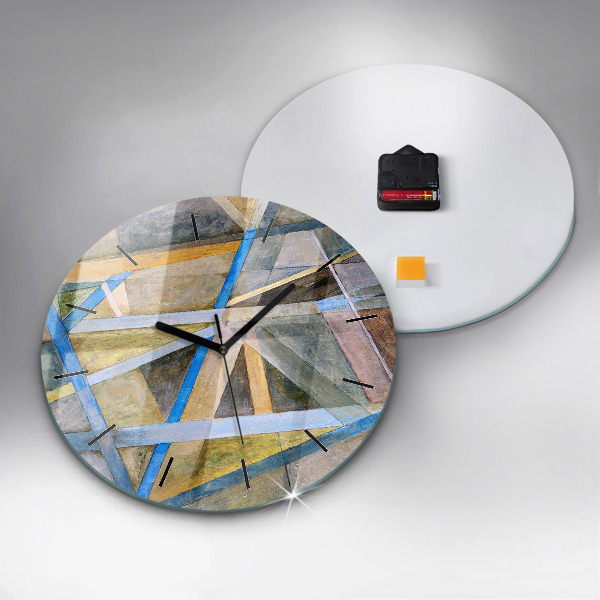 Round glass clock Impressionist painting