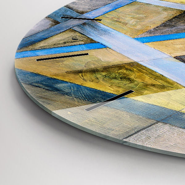 Round glass clock Impressionist painting