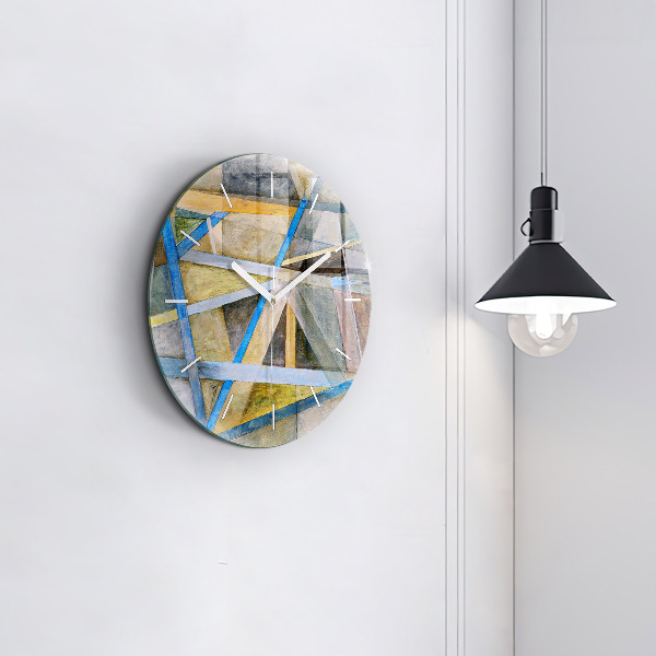 Round glass clock Impressionist painting