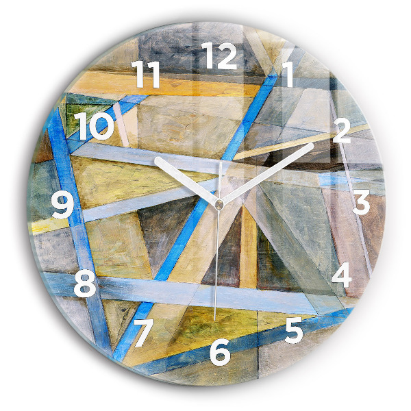 Round glass clock Impressionist painting
