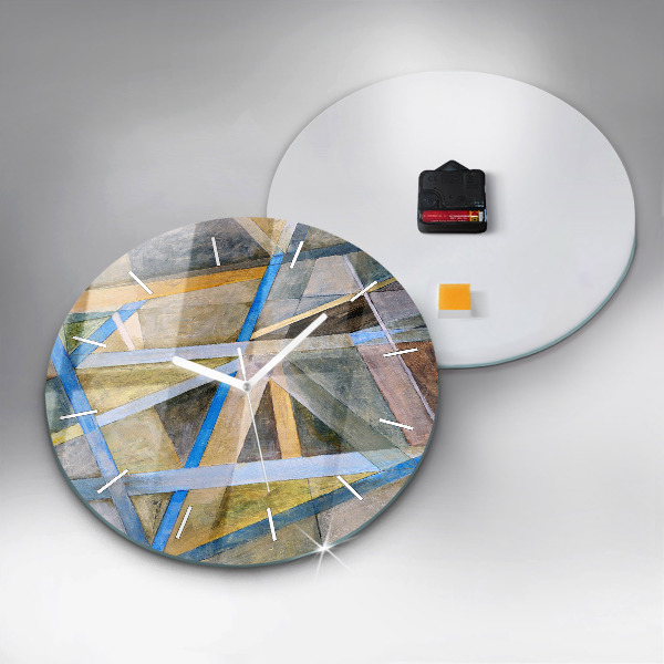 Round glass clock Impressionist painting