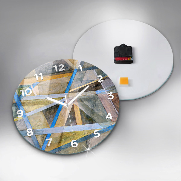 Round glass clock Impressionist painting