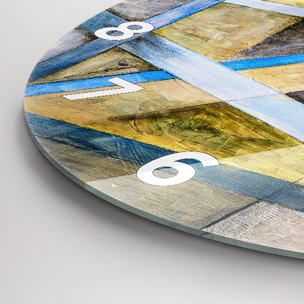 Round glass clock Impressionist painting