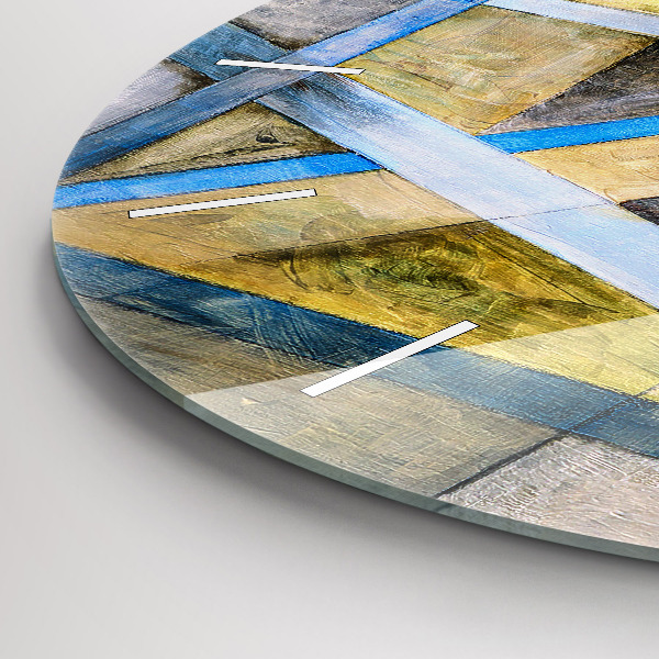 Round glass clock Impressionist painting