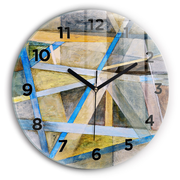 Round glass clock Impressionist painting