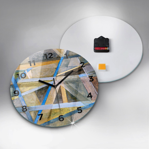 Round glass clock Impressionist painting