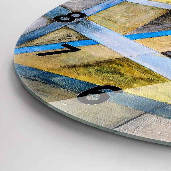 Round glass clock Impressionist painting