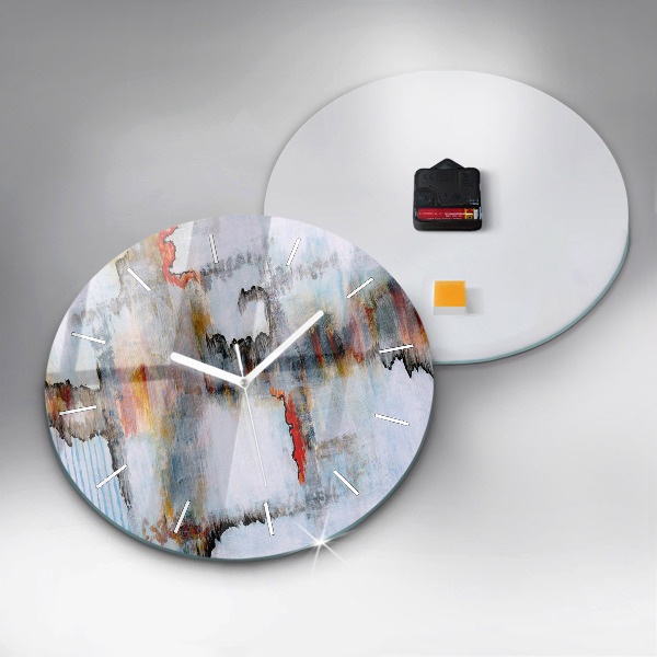 Round glass clock Abstraction