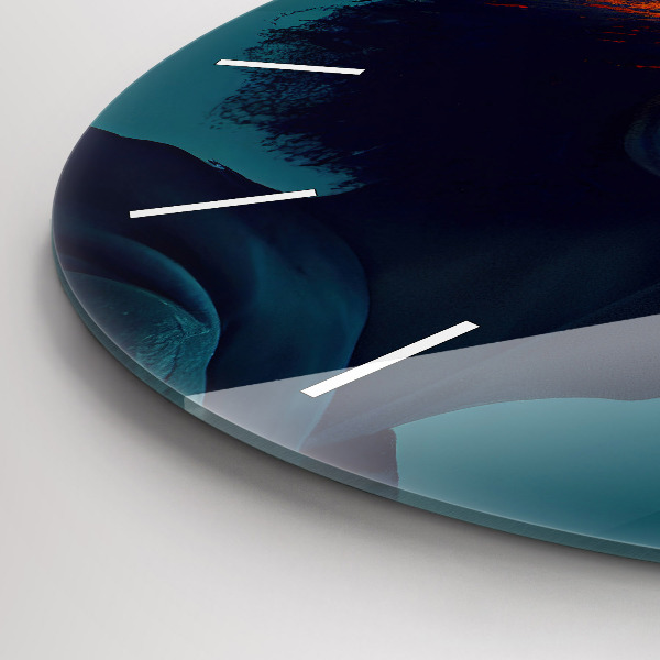 Round glass clock Futuristic world