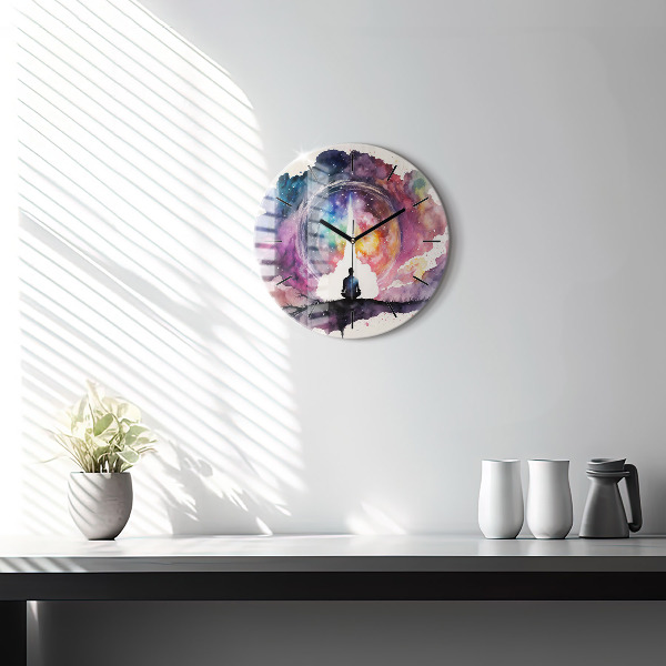 Round glass clock Meditation lifestyle