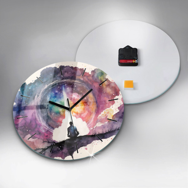 Round glass clock Meditation lifestyle
