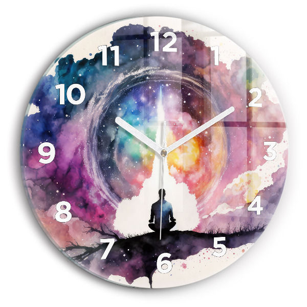 Round glass clock Meditation lifestyle