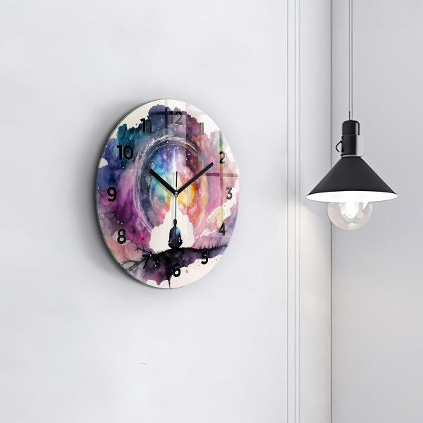 Round glass clock Meditation lifestyle