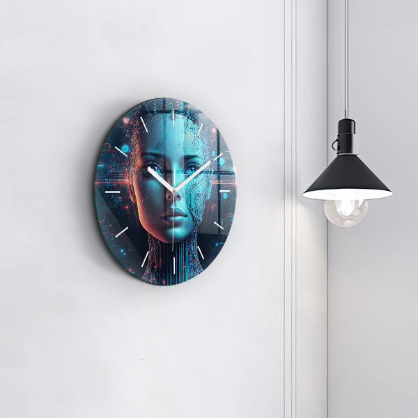 Round glass clock Artificial intelligence