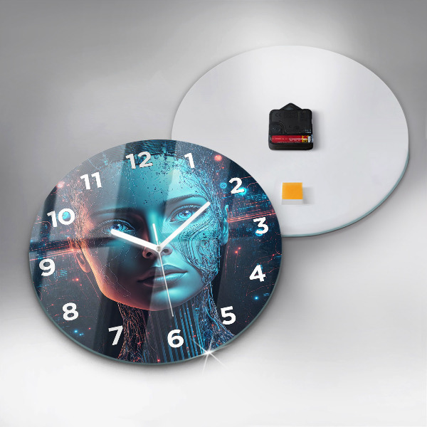 Round glass clock Artificial intelligence