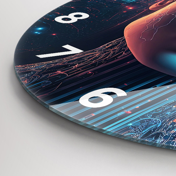 Round glass clock Artificial intelligence
