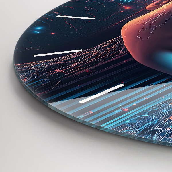Round glass clock Artificial intelligence