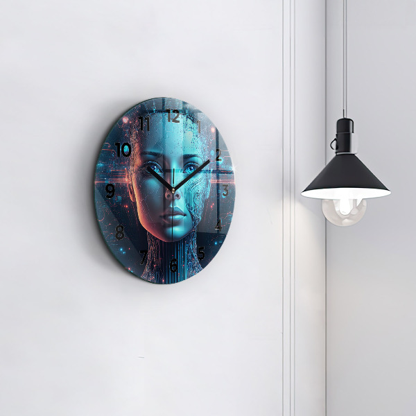 Round glass clock Artificial intelligence