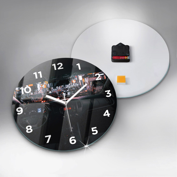Round glass clock Car in Tokyo