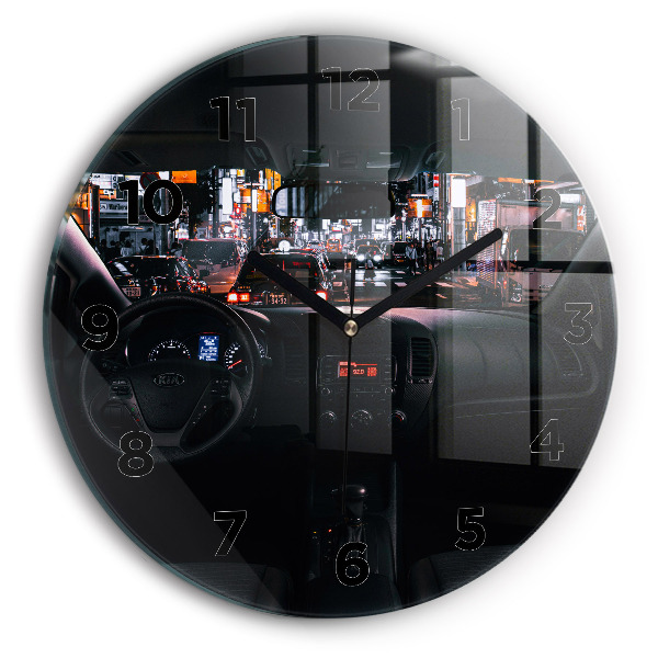 Round glass clock Car in Tokyo