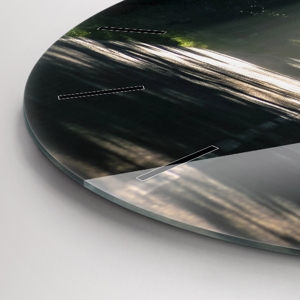 Round glass clock Forest road