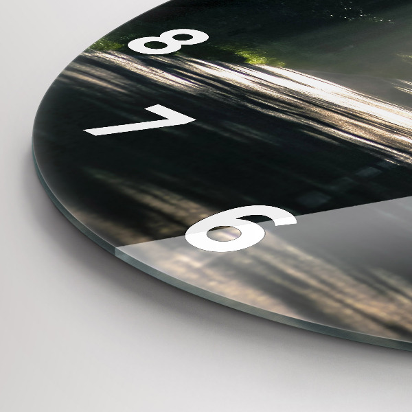 Round glass clock Forest road