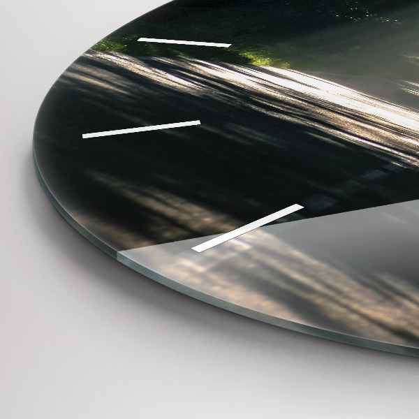 Round glass clock Forest road