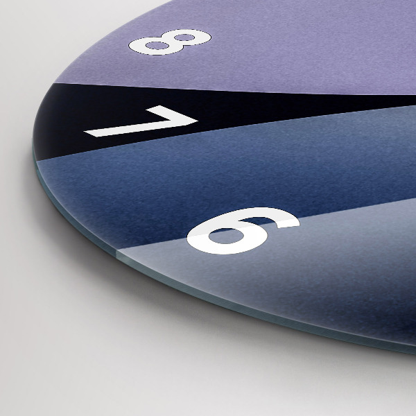 Round glass clock Abstraction sun
