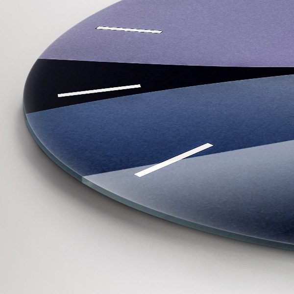 Round glass clock Abstraction sun