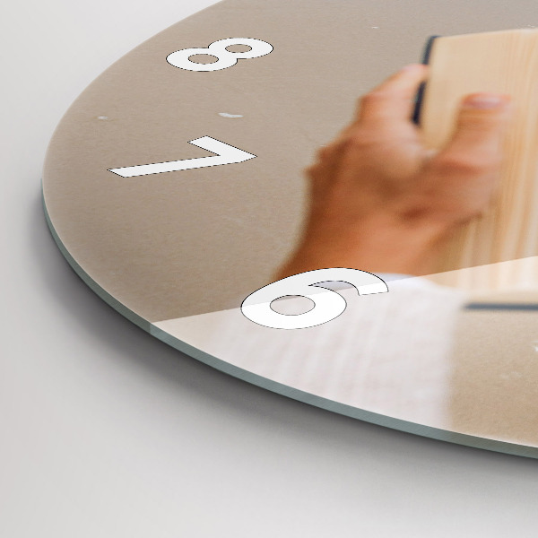 Round glass clock A moment with a book