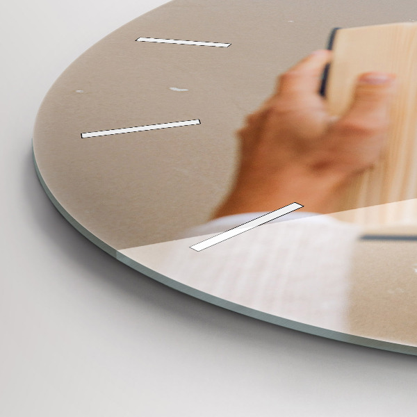 Round glass clock A moment with a book