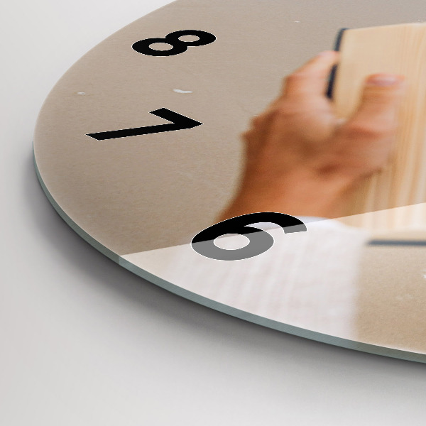 Round glass clock A moment with a book