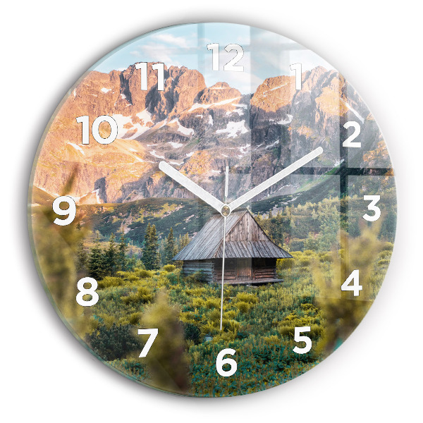 Round glass clock Cottage in the Tatra Mountains