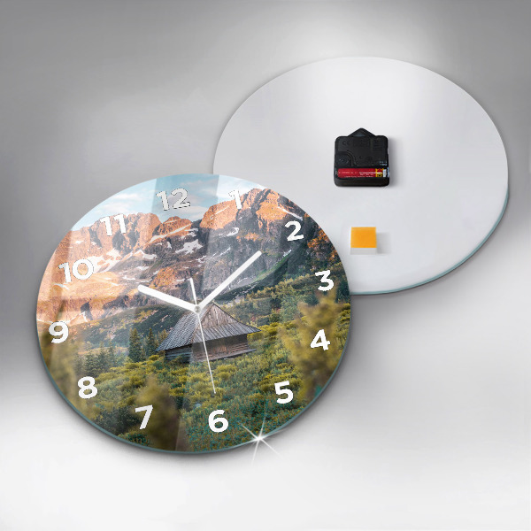 Round glass clock Cottage in the Tatra Mountains