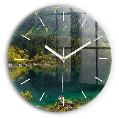Round glass clock Morskie Oko in the Tatra Mountains