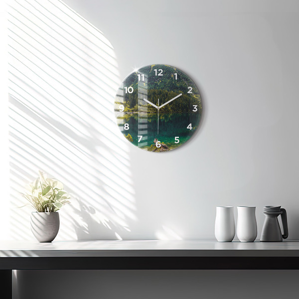 Round glass clock Morskie Oko in the Tatra Mountains