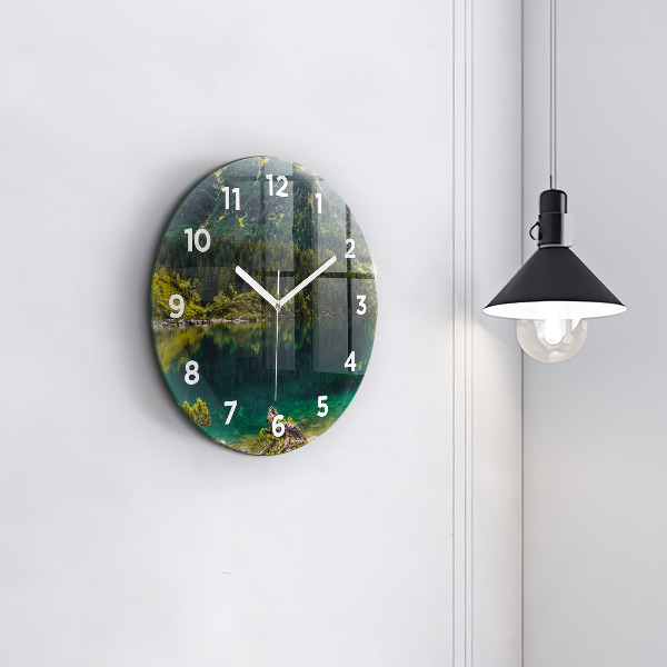 Round glass clock Morskie Oko in the Tatra Mountains