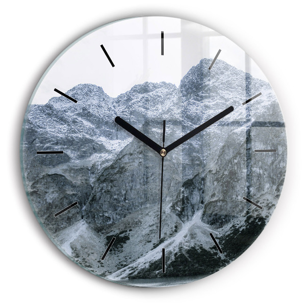 Round glass clock Morskie Oko in the Tatra Mountains