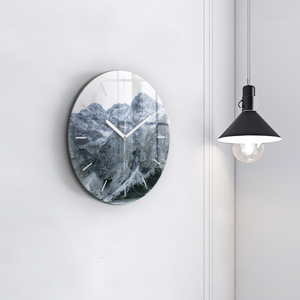 Round glass clock Morskie Oko in the Tatra Mountains