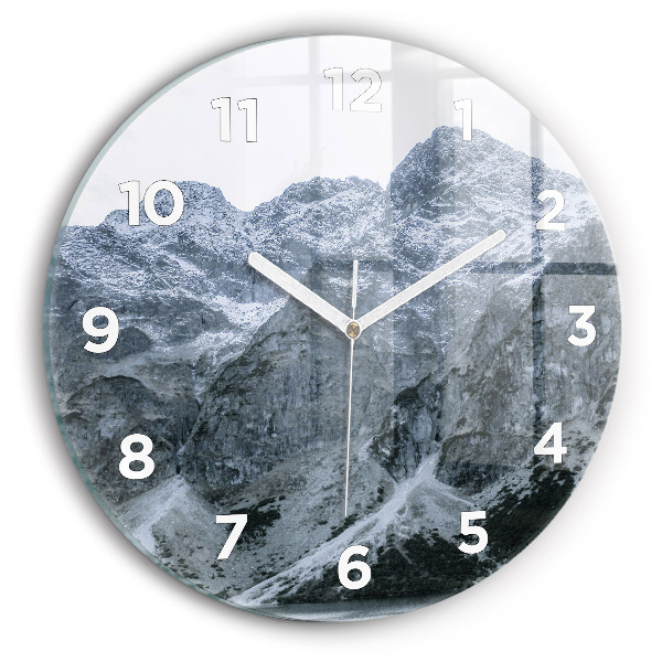 Round glass clock Morskie Oko in the Tatra Mountains