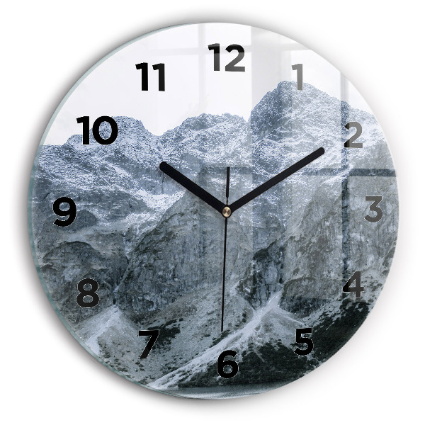 Round glass clock Morskie Oko in the Tatra Mountains