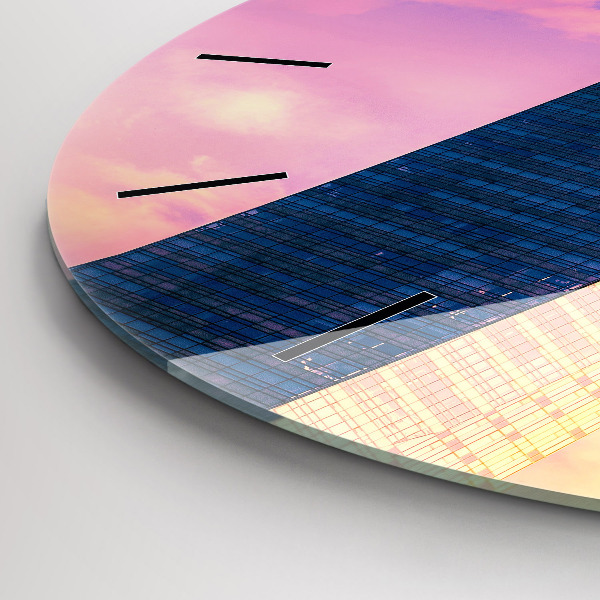 Round glass clock Skyscraper in Warsaw