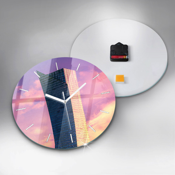 Round glass clock Skyscraper in Warsaw