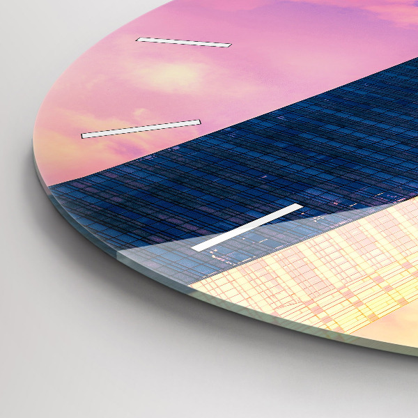 Round glass clock Skyscraper in Warsaw