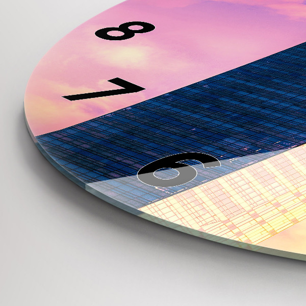 Round glass clock Skyscraper in Warsaw