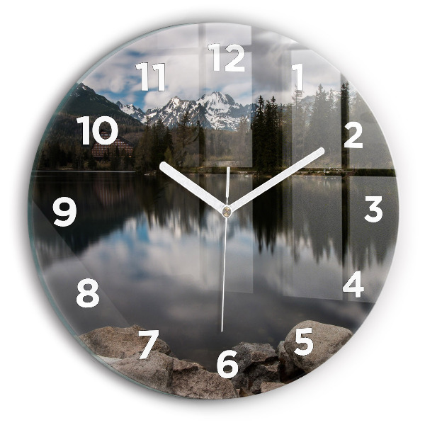 Round glass clock High Tatras in Slovakia