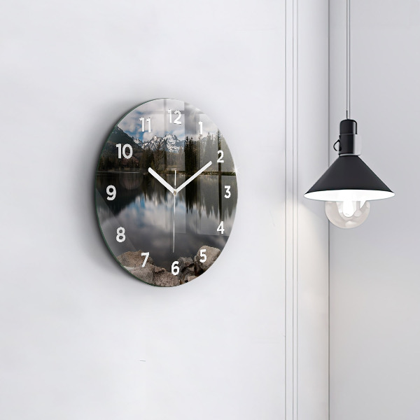 Round glass clock High Tatras in Slovakia