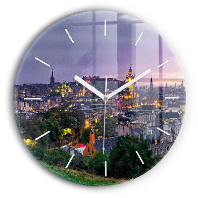 Round glass clock Edinburgh from Calton Hill