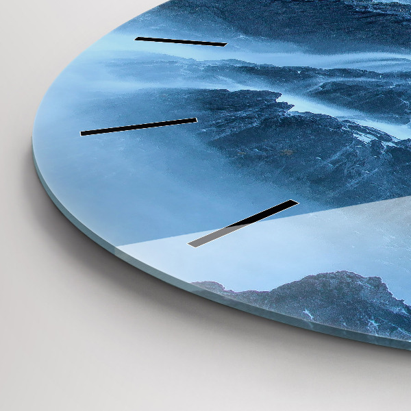 Round glass clock Lighthouse